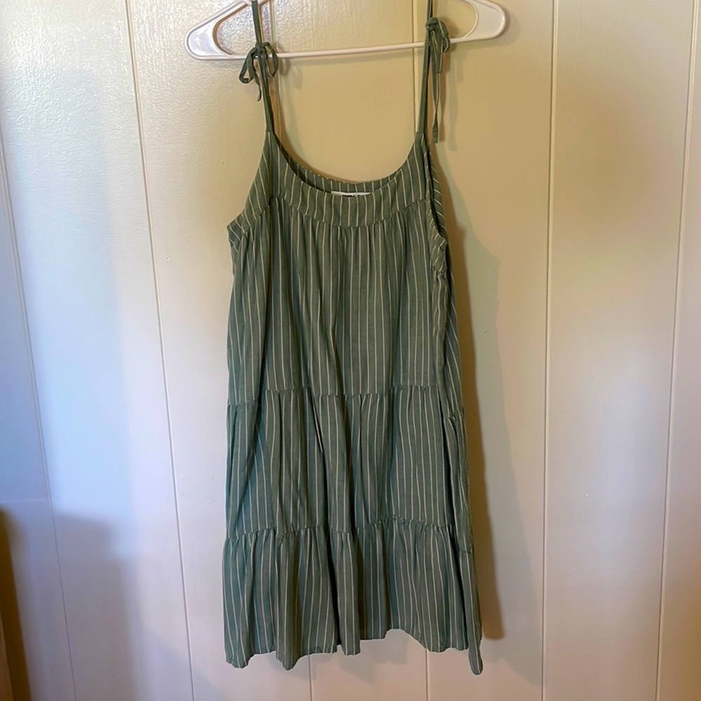 Oneil Stripe Tie Strap Dress, Size M